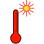 fever, healthcare, medical care, sun, thermometer 