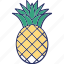pineapple, fruit, healthy, summer 