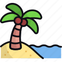 beach, summer, sea, palm tree, coconut tree