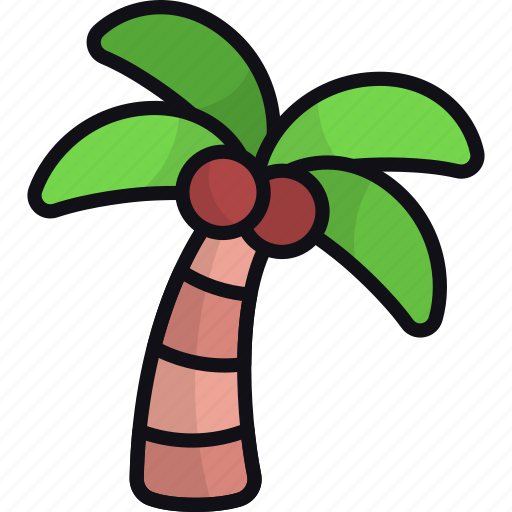 Coconut tree, palm tree, summer, nature, tropical icon - Download on Iconfinder