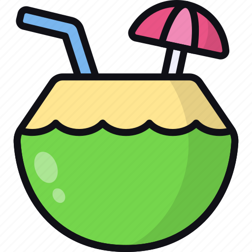 Coconut water, coconut drink, beverage, fruit, tropical icon - Download on Iconfinder