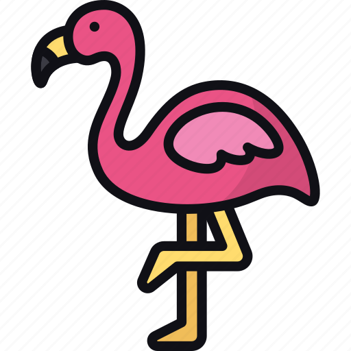 Flamingo, bird, fauna, zoo, animal icon - Download on Iconfinder