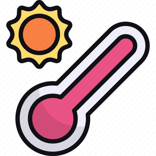 Hot, warm, temperature, thermometer, weather icon - Download on Iconfinder