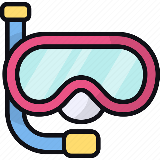 Scuba mask, diving goggles, snorkeling, snorkel mask, scuba gear icon - Download on Iconfinder