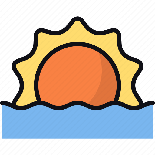 Sunset, dusk, sea, scenery, nature icon - Download on Iconfinder