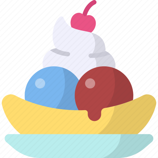 Banana split, dessert, food, ice cream, summer icon - Download on Iconfinder