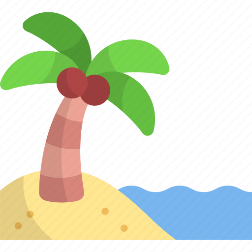 Beach, summer, sea, palm tree, coconut tree icon - Download on Iconfinder