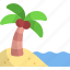 beach, summer, sea, palm tree, coconut tree 