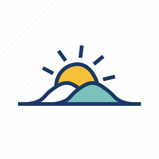 Daytime, mountain, partly sunny, scenario, sunrise, sunset icon - Download on Iconfinder