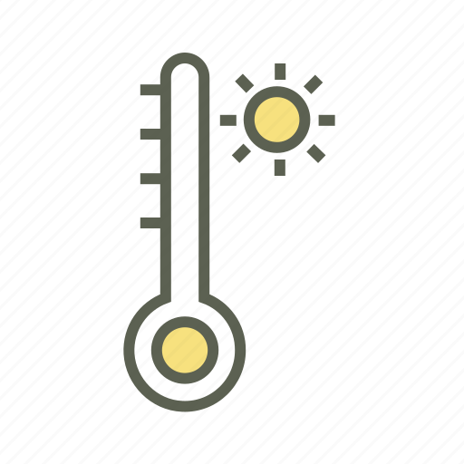 Forecast, heat, high degree, hot, hot temperature, temperature, thermometer icon - Download on Iconfinder