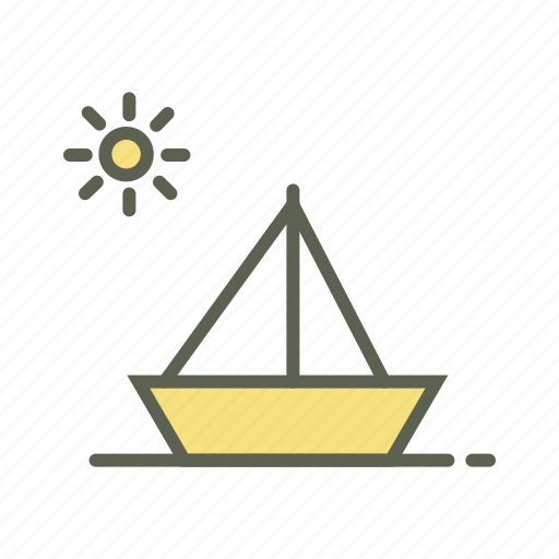 Boat, daytime, fishing, sea, ship, sunny, transport icon - Download on Iconfinder