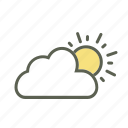daytime, hot sun, partly cloudy, summer, sun, sunny day, temperature