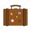 case, cloths, marks, suitcase, travel, trip, wear 