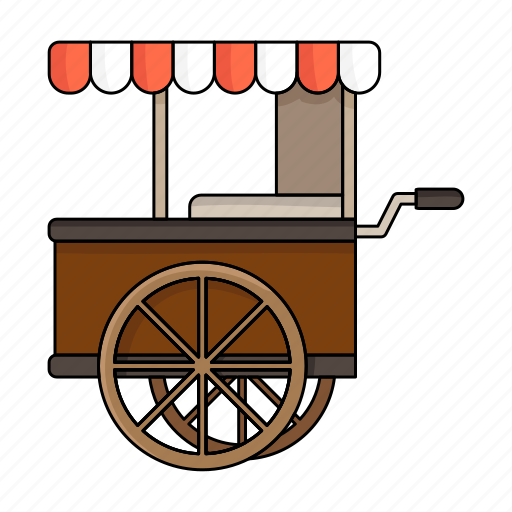 Fast food, food cart, set, shop beach, summer, wagon icon - Download on Iconfinder