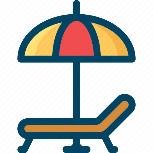 Beach, chair, summer, umbrella icon - Download on Iconfinder