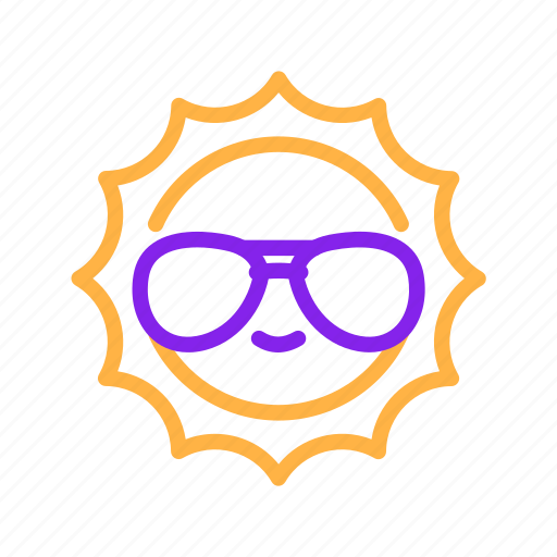 Duotone, glasses, summer, summertime, sun, warm icon - Download on Iconfinder