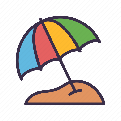 Beach, sand, summer, umbrella icon - Download on Iconfinder