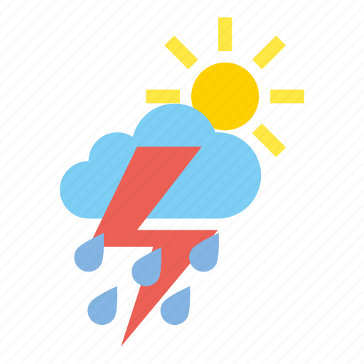 Heavy, clouds, light, rain, weather, storm icon - Download on Iconfinder
