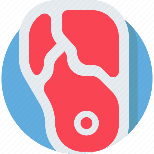 Red meat, meat, beef, steak, cow icon - Download on Iconfinder