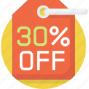 discount, 30%, coupon, offer, tag, sale, percent, label, shopping