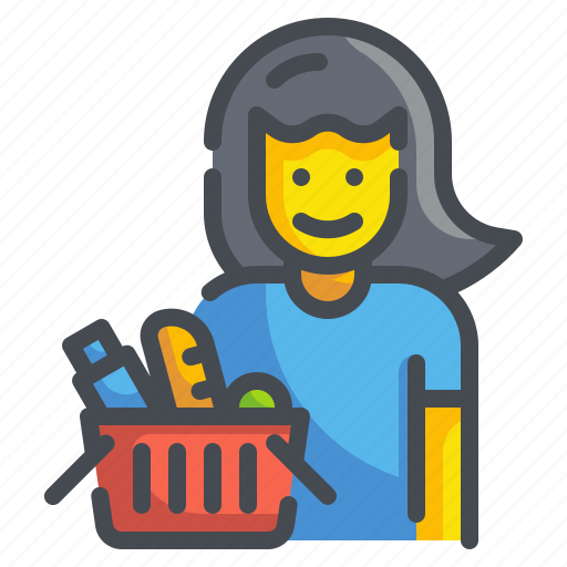 Buyer, cart, consumer, customer, shopper, shoppping, woman icon - Download on Iconfinder
