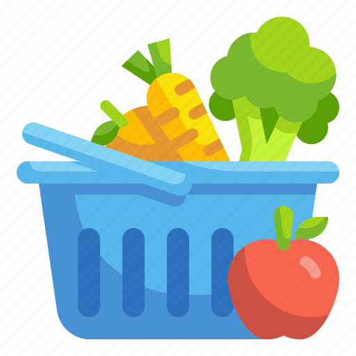 Cart, food, fruits, healthy, supermarket, vegan, vegetables icon - Download on Iconfinder