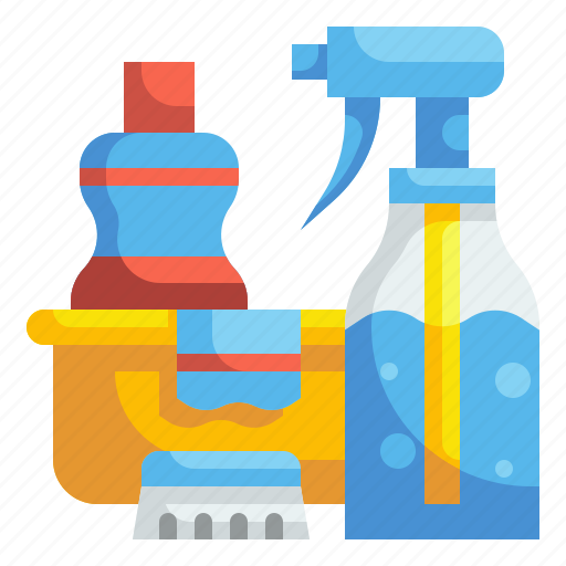 Bucket, cleaning, household, housekeeping, spray, tool, washing icon - Download on Iconfinder