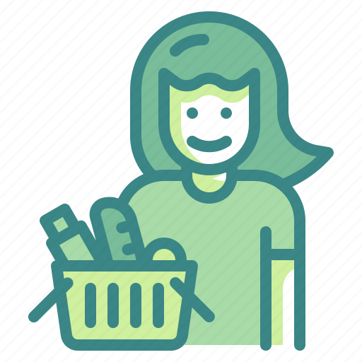 Buyer, cart, consumer, customer, shopper, shoppping, woman icon - Download on Iconfinder