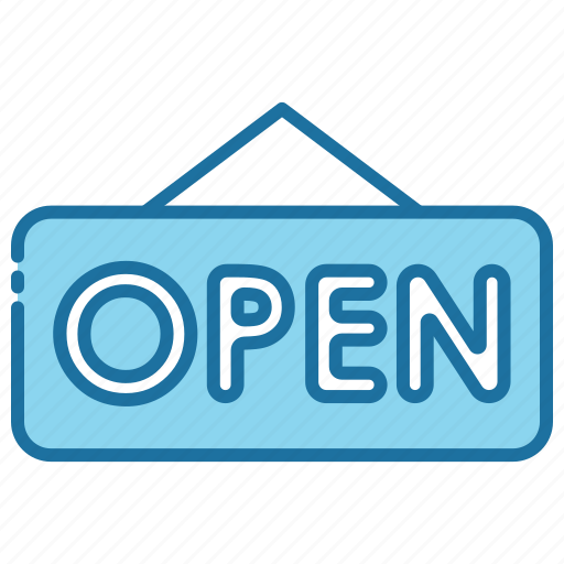 Open, door, sign, entrance, supermarket, mall, business icon - Download on Iconfinder