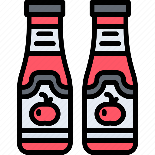 Bottle, ketchup, tomato, food, shop, supermarket icon - Download on Iconfinder