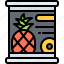 pineapple, can, food, shop, supermarket 