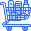cart, bread, milk, purchase, food, shop, supermarket 