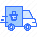 truck, car, delivery, basket, food, shop, supermarket