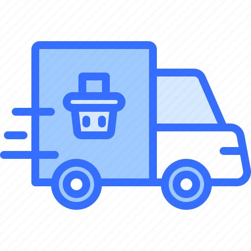 Truck, car, delivery, basket, food, shop, supermarket icon - Download on Iconfinder