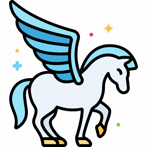 Pegasus, supernatural, winged horse icon - Download on Iconfinder