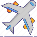 departure, flight, airplane, transportation