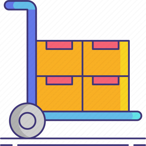 Hand, trolley, shipping, warehouse icon - Download on Iconfinder