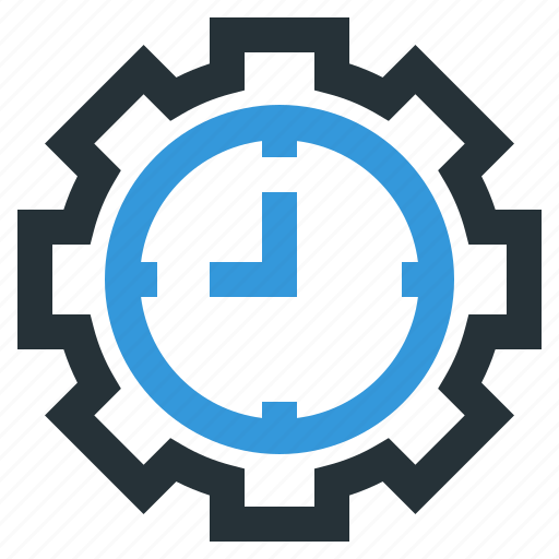 Clock, cogwheels, maintenance, time icon - Download on Iconfinder