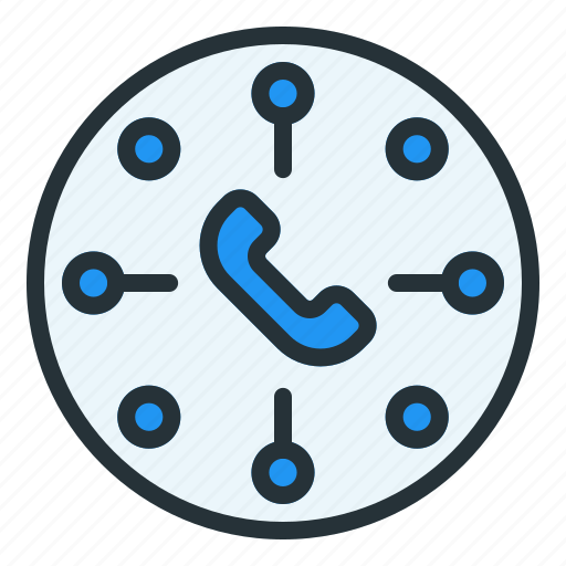 Call, time, clock, phone icon - Download on Iconfinder