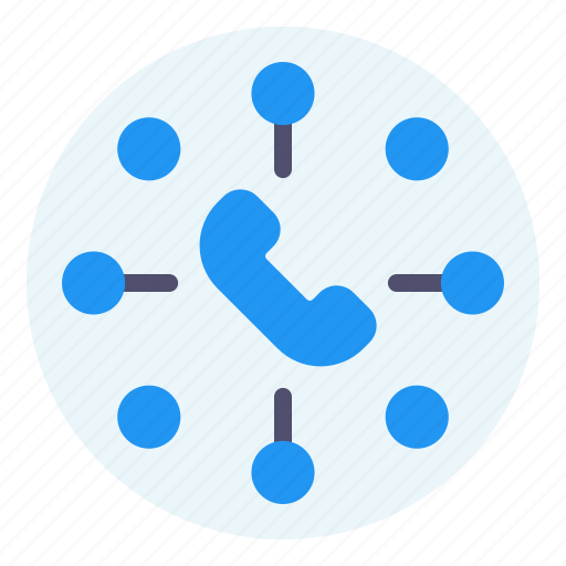 Call, time, clock, phone icon - Download on Iconfinder