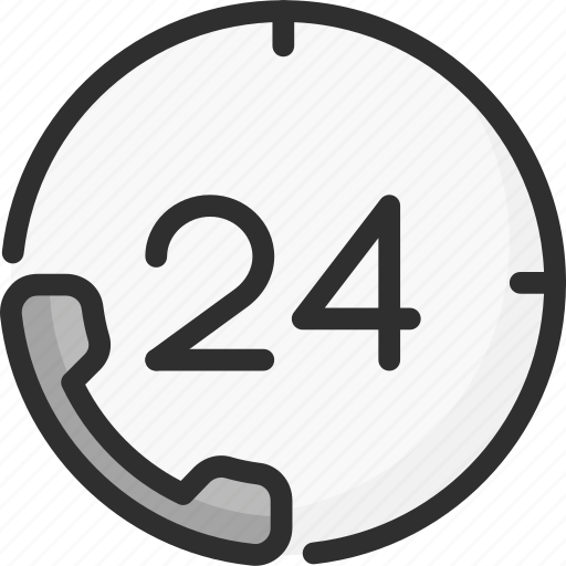 24h, desk, faq, help, phone, support, tube icon - Download on Iconfinder
