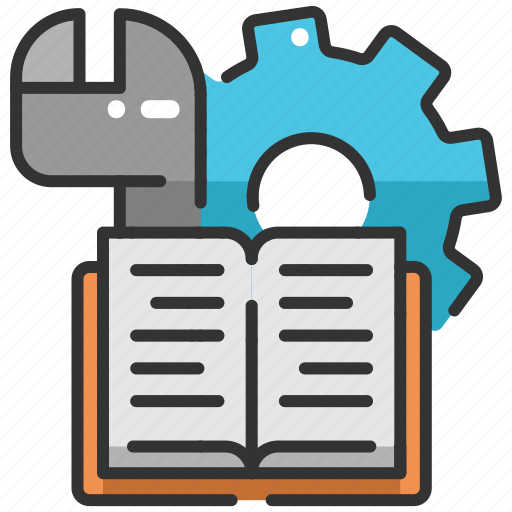 Book, education, manual, setting, support, tools, wrench icon - Download on Iconfinder