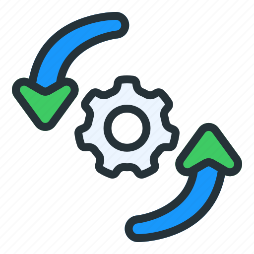 Reply, settings, gear, options, preferences, configuration icon - Download on Iconfinder