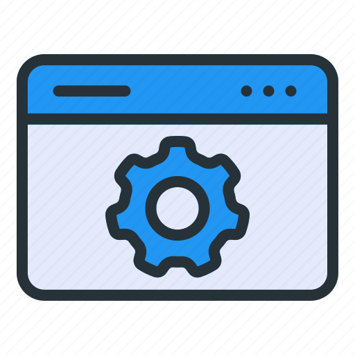 Webpage, settings, gear, options, preferences icon - Download on Iconfinder