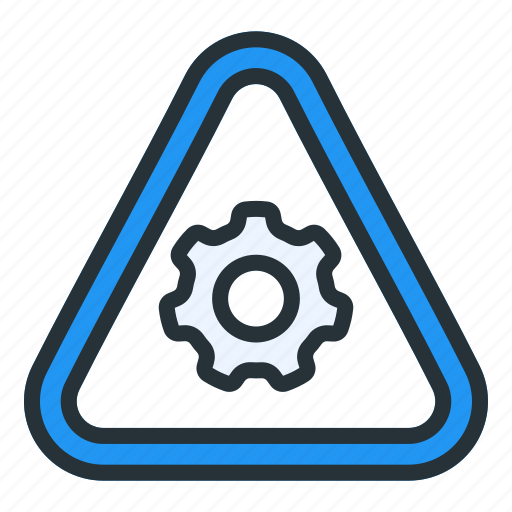 Caution, settings, gear, options, preferences icon - Download on Iconfinder