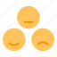 emoji, three, faces, face, emoticon, emotion 