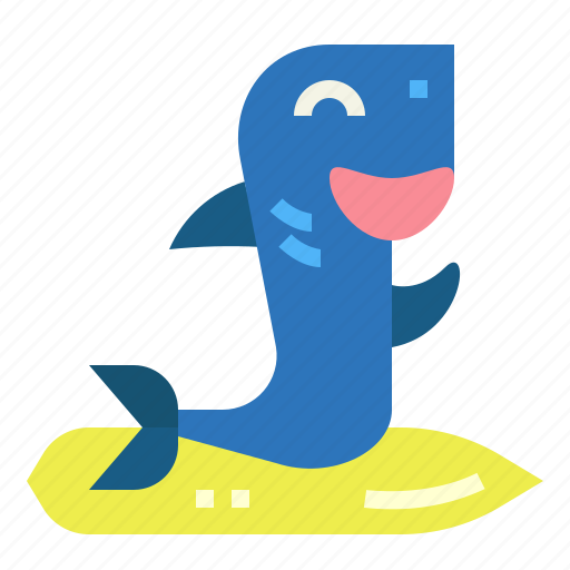 Shark, surfboard, animal, wildlife, mammal icon - Download on Iconfinder