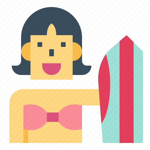 Woman, surfer, people, equipment, avatar icon - Download on Iconfinder