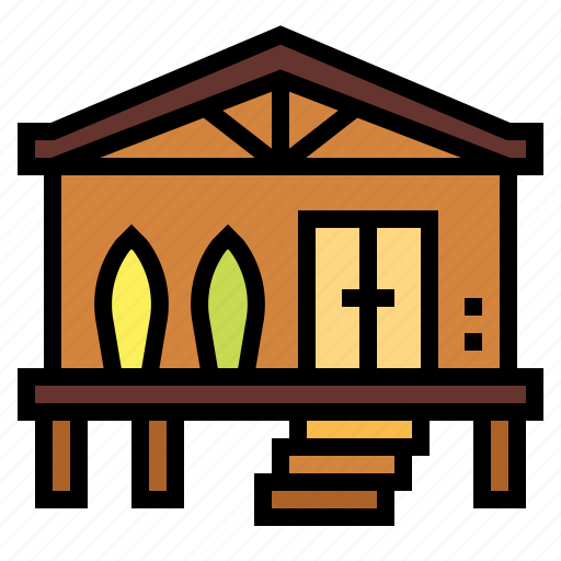 Cottage, architecture, surf, bungalow, house icon - Download on Iconfinder