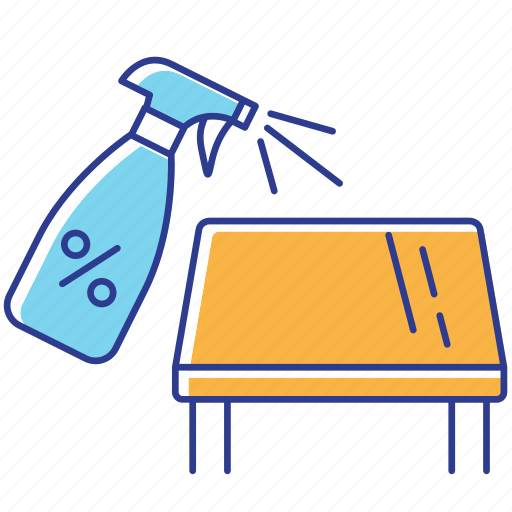 Furniture disinfection, surface, tabletop cleaning, tabletop cleaning icon icon - Download on Iconfinder